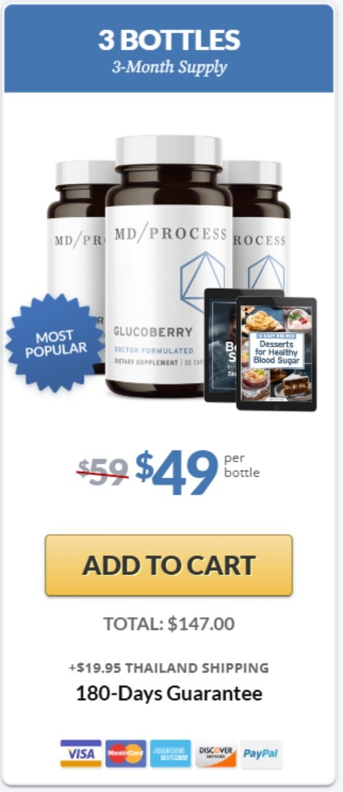 GlucoBerry Buy 3 Bottles