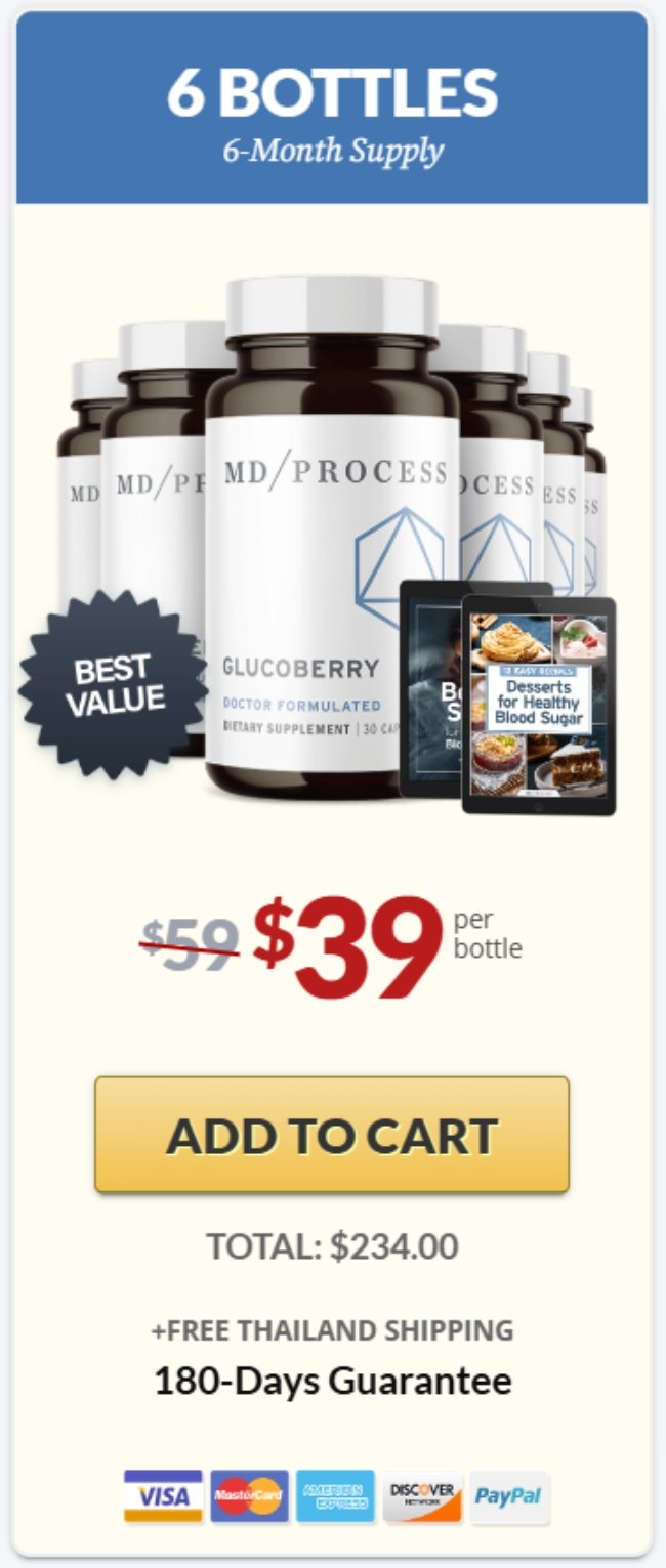 GlucoBerry Buy 6 Bottles